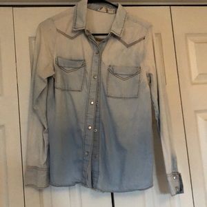 Long sleeve Denim Button up shirt. Slight ombré.